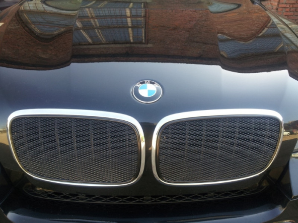BMW X6; X5 (06–12) Защита радиатора Premium, чёрная (3D)