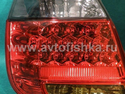 Honda Fit, Jazz (01-06) фонари задние светодиодные красно-тонированные, комплект 2 шт.