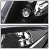 Toyota Yaris P2 (05-) передние фары линзовые черные, со светящимися ободками, комплект 2 шт.
