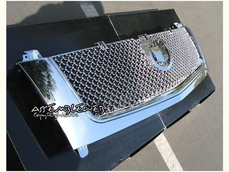 Cadillac Escalade (02-06) решетка радиатора хромированная, дизайн сетка.