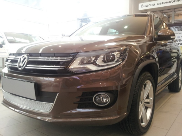 Volkswagen Tiguan (11–16) Защита радиатора Premium, хром