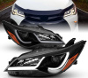 Toyota Camry XV55 рестайл (2015-2017) передние тюнинговые фары с линзами и ДХО, черные