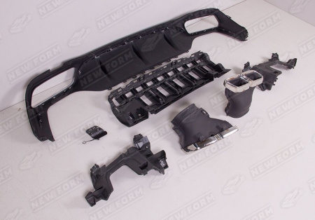 Mercedes-Benz E-Klasse W213 2016 - 2020 Диффузор заднего бампера 6.3 AMG с насадками на глушитель