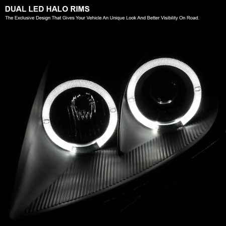 Mitsubishi Eclipse 2000-2005 фары линзовые черные с ангельскими глазками