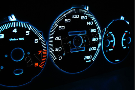 Honda Civic (96-00) светодиодные шкалы (циферблаты) на панель приборов - дизайн 1