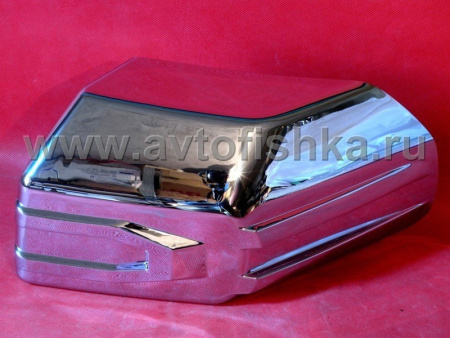 Toyota FJ Cruiser (07-) угловые защитные хромированные накладки переднего бампера, комплект 2 шт.