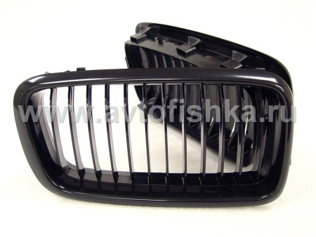 BMW 7 E38 (95-01) решетка радиатора черная глянцевая, дизайн спорт
