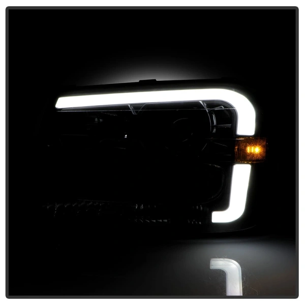 Фары передние черные с LED подсветкой — Chevrolet Trailblazer 2001-2009