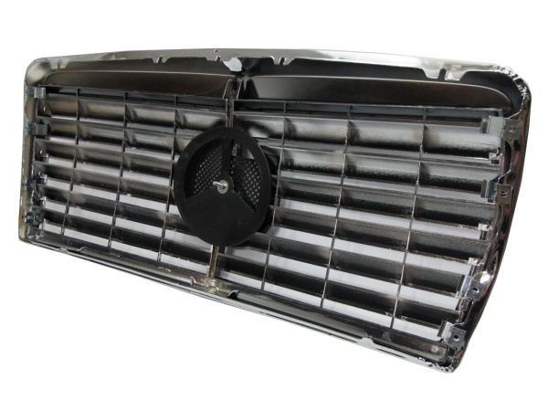 Mercedes S W126 (80-92) решетка радиатора черная со звездой, дизайн "Авангард"