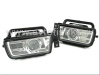 BMW E34 (88-95) фары противотуманные линзовые прозрачные хромированные, комплект 2шт.