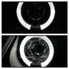 Honda Prelude (96-01) фары передние линзовые черные, со светящимися ободками, комплект 2 шт.
