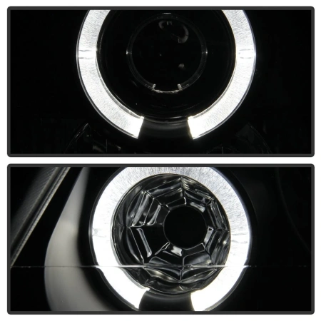 Honda Prelude (96-01) фары передние линзовые черные, со светящимися ободками, комплект 2 шт.