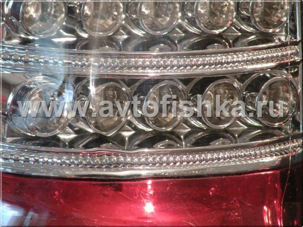 Toyota Land Cruiser Prado 120 (02-) фонари задние светодиодные вишневые с хромом, комплект 2 шт.