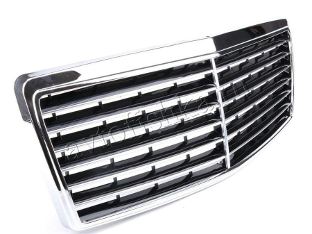 Mercedes S W140 (92-99) решетка радиатора черная, дизайн "Авангард", с рамкой, 13 ламелей