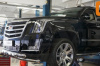 Cadillac Escalade (14–) Защита переднего бампера двойная Shark d 76 мм, нерж.