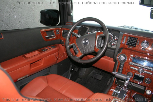 Декоративные накладки салона Hummer H2 2008-н.в. полный набор