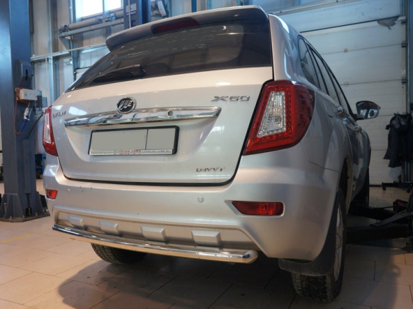 Lifan X60 (12–15) Защита заднего бампера одинарная d 60 мм, нерж.