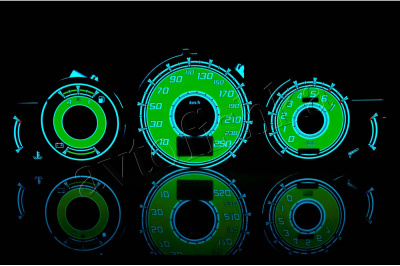 Citroen C5 светодиодные шкалы (циферблаты) на панель приборов - дизайн 1