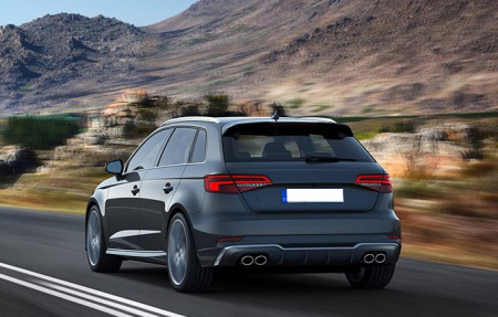Диффузор S3 для Audi A3 хэтчбек штатная версия 2017-2020