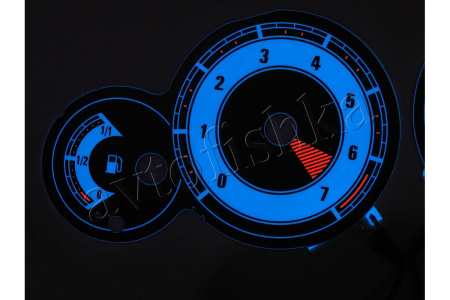 Peugeot Partner 1 светодиодные шкалы (циферблаты) на панель приборов - дизайн 2