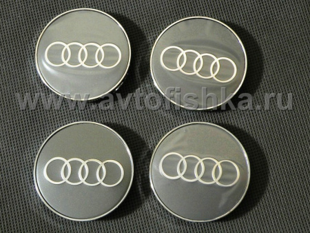 Audi, все модели крышки ступиц колеса, хромированные, диаметр 59 мм, комплект 4 шт.