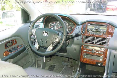 Декоративные накладки салона Honda Pilot 2003-2004 Соответствие OEM, 29 элементов.