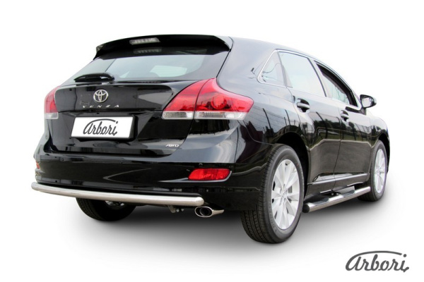 Защита заднего бампера Arbori d57 радиусная TOYOTA VENZA 2012-