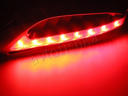 Универсальные желтые светодиодные повторители поворотов на крылья, комплект 2 шт.