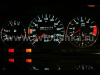 Mercedes W124 (84-95), W126 (80-92) светящиеся шкалы приборов - накладки на циферблаты панели приборов, дизайн № 2