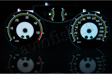 Renault Laguna 2 светодиодные шкалы (циферблаты) на панель приборов
