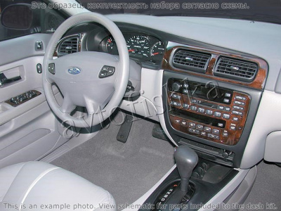 Декоративные накладки салона Ford Taurus 2000-2005 с авто Climate Control, 11 элементов.