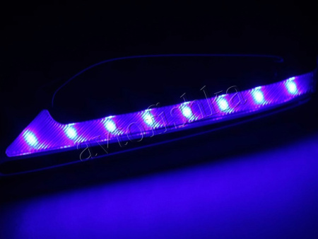 Универсальные желтые светодиодные повторители поворотов на крылья, комплект 2 шт.