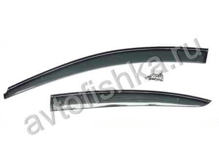 Chevrolet Cruze (09-) дефлекторы боковых окон темные, ветровики, комплект 4 шт.