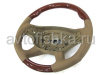 Mercedes W221, W216 (05-08) руль, дизайн AMG, бежевая кожа - светлое дерево орех