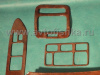 Toyota Land Cruiser 100 (1998-2003) отделка салона под дерево, темное, комплект 17 предметов
