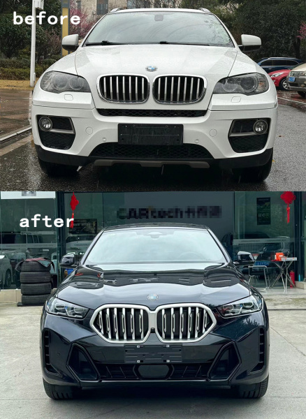 Обвес рестайлинг комплект для  BMW X6 E71 стиль G06 X6M F96 LCI (2023+)