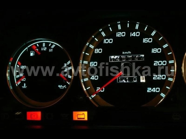 Mercedes W201 190 светящиеся шкалы приборов - накладки на циферблаты панели приборов, дизайн № 1