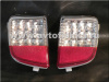 Toyota Land Cruiser 200 (08-) фонари заднего бампера светодиодные красно-хромированные, комплект 2 шт.