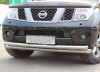 Nissan Pathfinder (05-) двойная защита переднего бампера, труба 76/63 мм