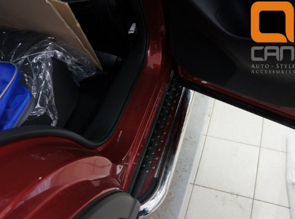 Mazda CX-5 (12–/15–) Пороги нержавеющая труба с листом C2 d 60 мм