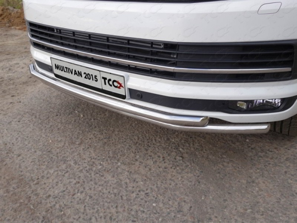 Volkswagen Multivan; Transporter (15–) Защита передняя нижняя (двойная) 42,4/42,4 мм