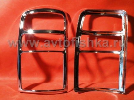 Chevrolet Tahoe, Suburban (99-06) накладки на задние фонари хромированные, комплект 2 шт.