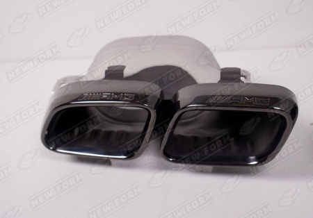 Mercedes-Benz C-Klasse W205 Coupe рестайлинг 2018 - н.в. Насадки на глушитель 6.3S AMG черные