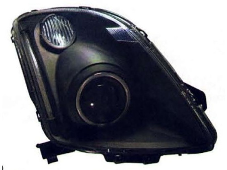 Suzuki Swift (04-) передние линзовые черные фары, со светодиодами, комплект 2 шт.