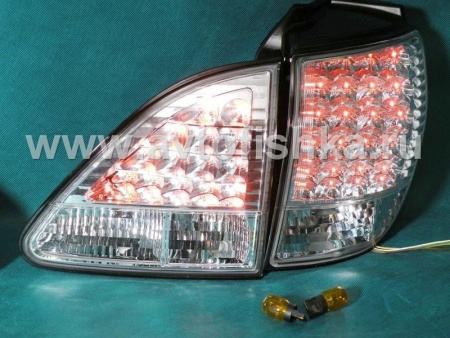 Lexus RX300 (97-03) фонари задние светодиодные хромированные, комплект 2 шт.