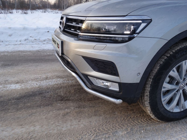 Volkswagen Tiguan (17–) Защита передняя нижняя 42,4 мм (Пакет Offroad)