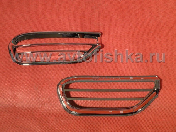 Chevrolet Captiva (06-) хромированные накладки на противотуманные фонари заднего бампера, комплект 2 шт.