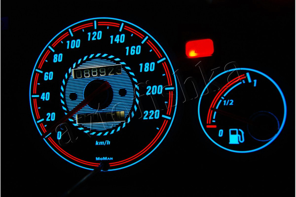 Honda Civic (95-00) 5D светодиодные шкалы (циферблаты) на панель приборов - дизайн 1