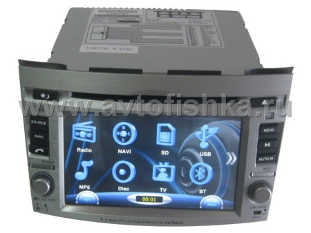 Subaru Outback(09-) автомагнитола с GPS навигацией, штатное головное устройство с HD экраном 6.2 дюймов
