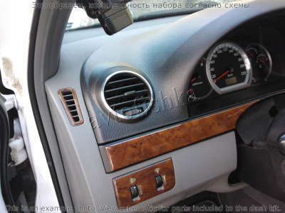 Chevrolet Lacetti 2002-2014 декоративные накладки (отделка салона) под дерево, карбон, алюминий